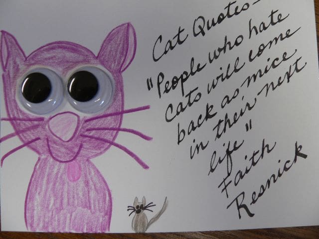 "Mice" Cat Quotes Card by Linda Lewis