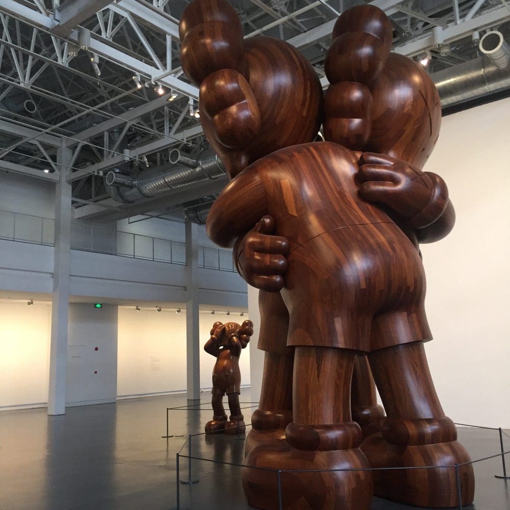 KAWS Giant Wood Sculptures | creativeartworksblog
