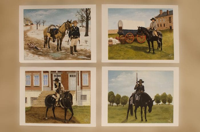 4-Card "Civil War Fort Smith, AR" note card set by Linda Faber
