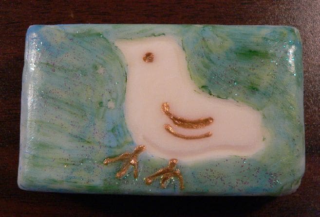 "Little Dove" Hand-Painted Soap Bar by Linda Lewis