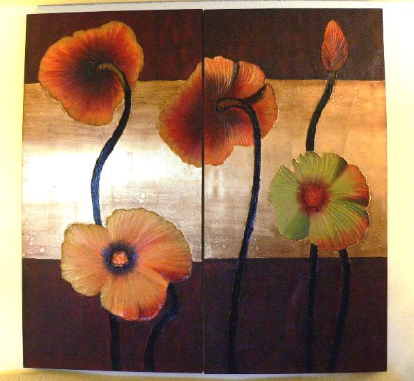 "Poppies" - 2 painting set